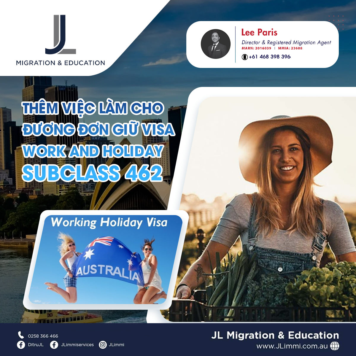 Thêm nhiều lựa chọn công việc cho đương đơn giữ Visa Work & Holiday Subclass 462